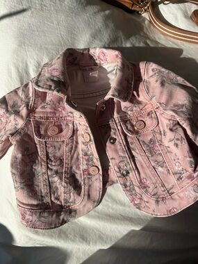 GAP X Loveshack Fancy - Pink Floral Denim Jacket for Kids